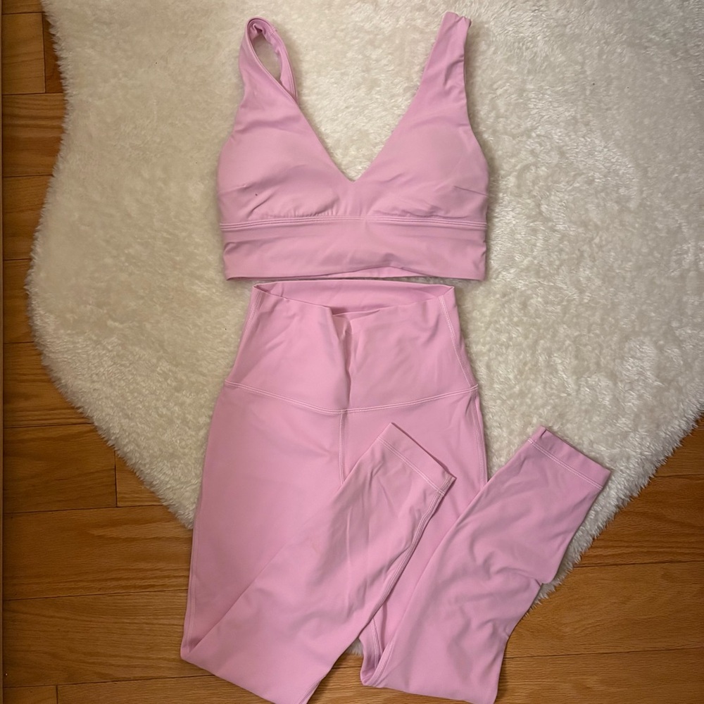 Lululemon align pink bra and leggings set